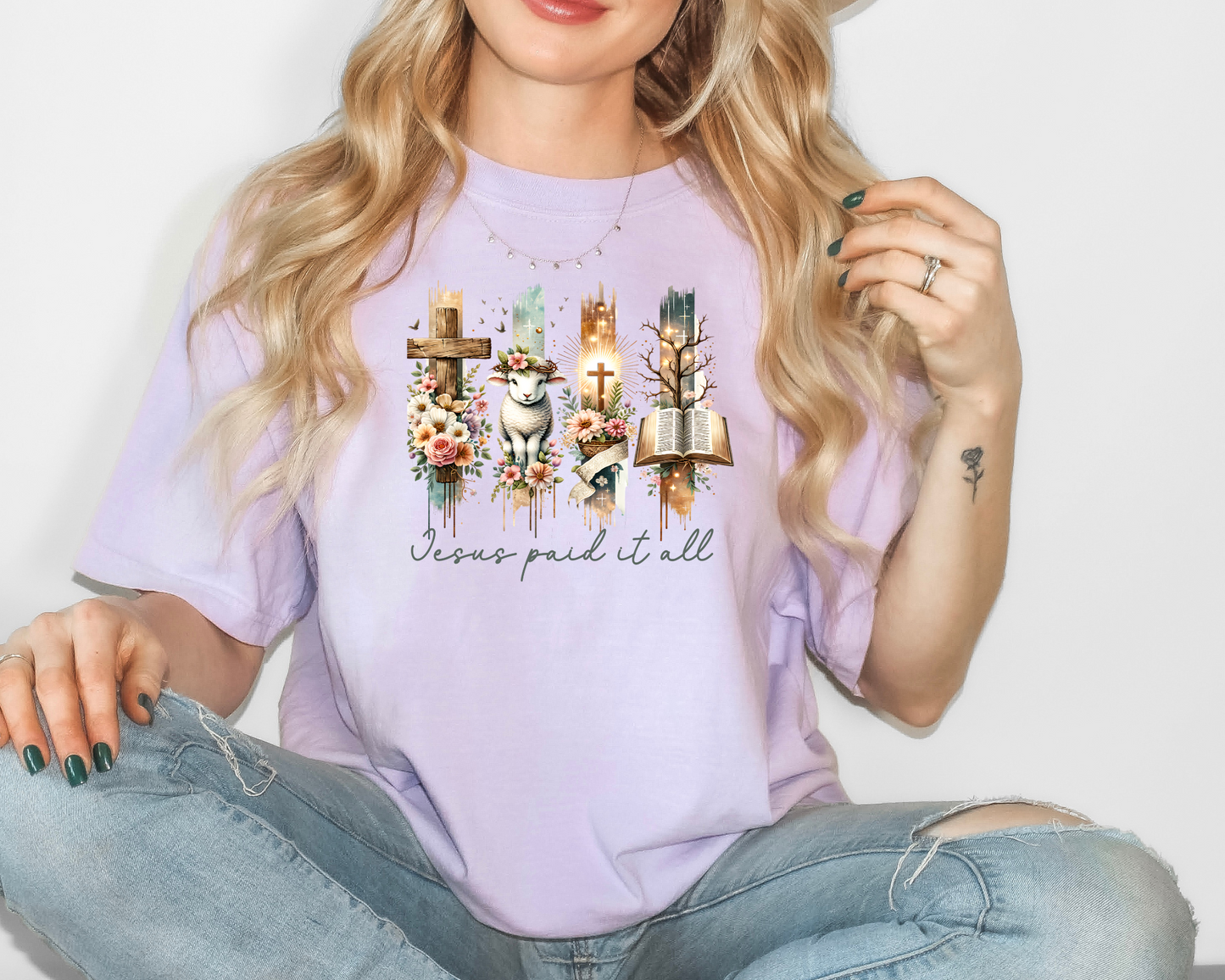 Jesus Paid It All" Christian Tee