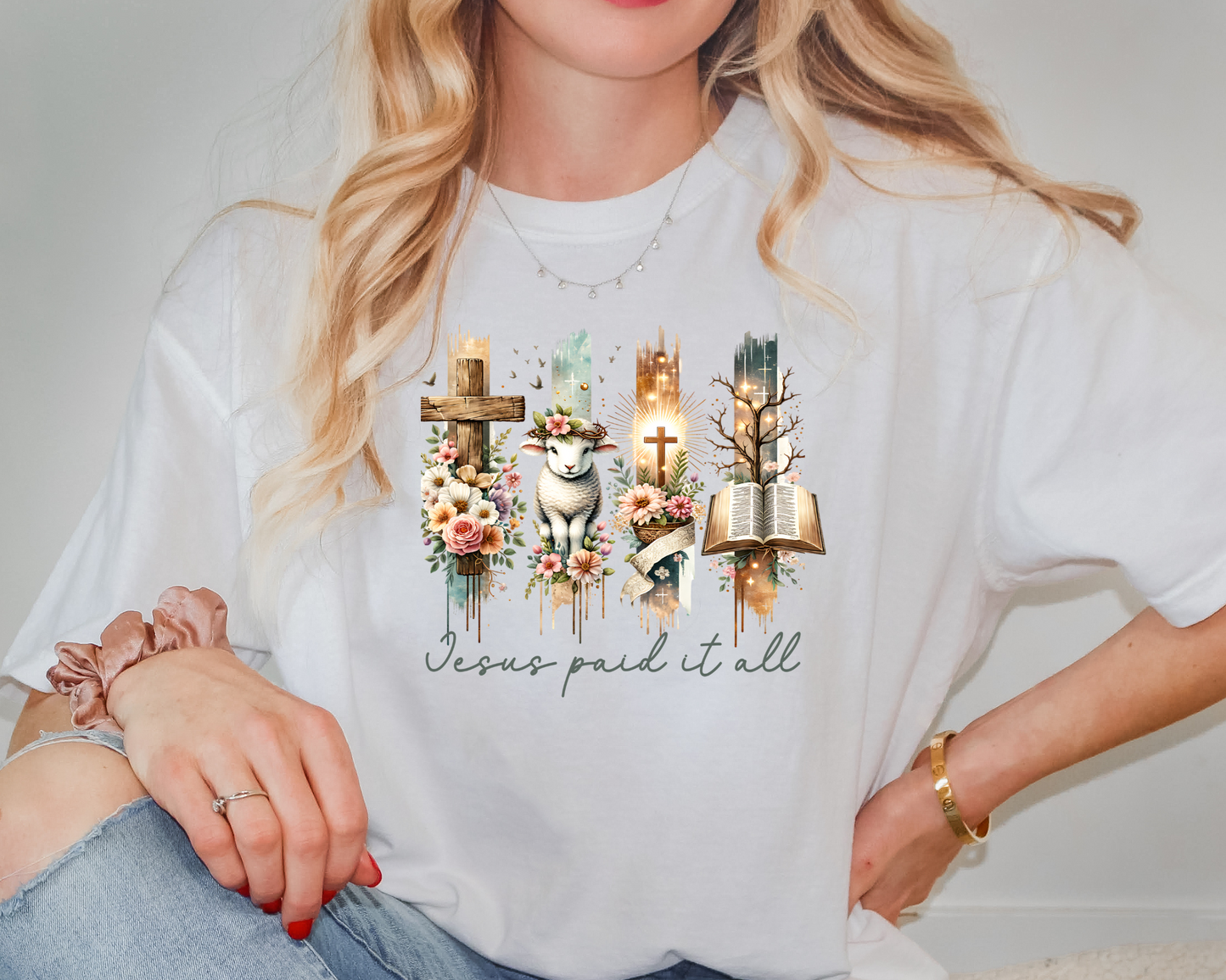 Jesus Paid It All" Christian Tee