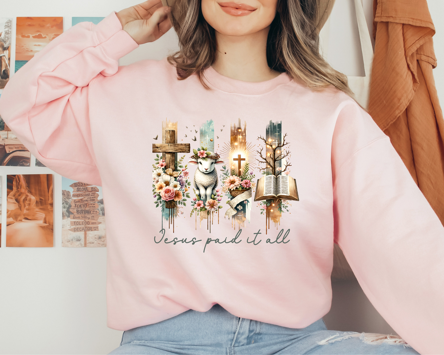 Jesus Paid It All" Christian Sweatshirt