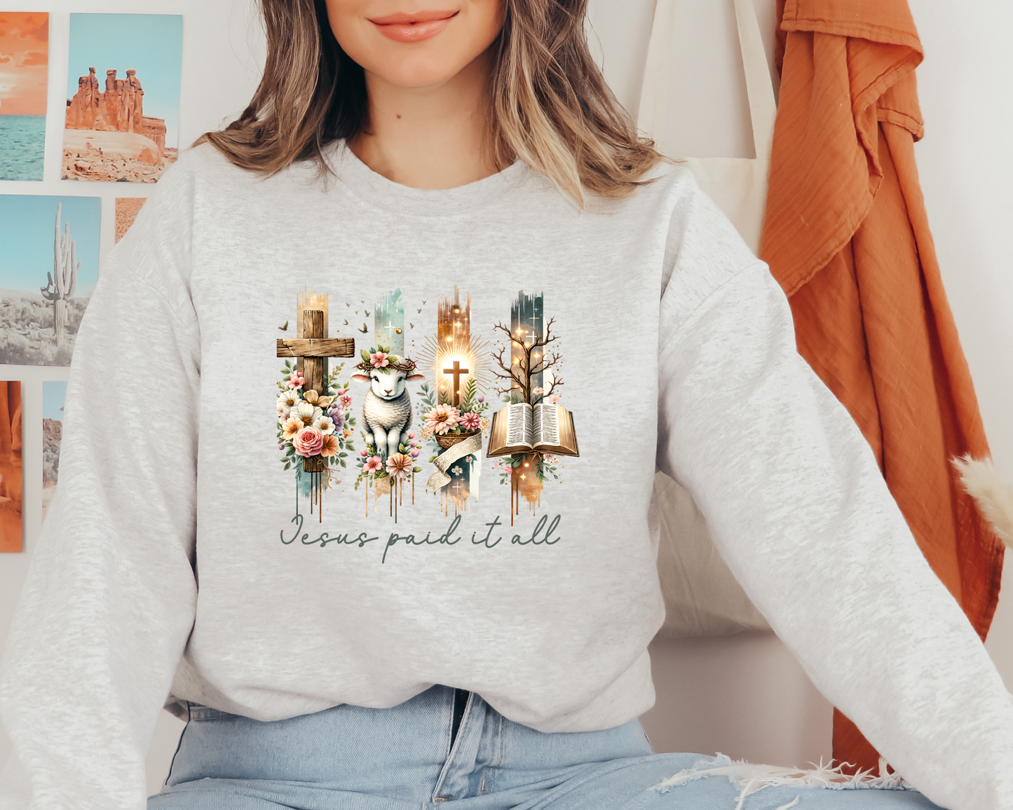 Jesus Paid It All" Christian Sweatshirt