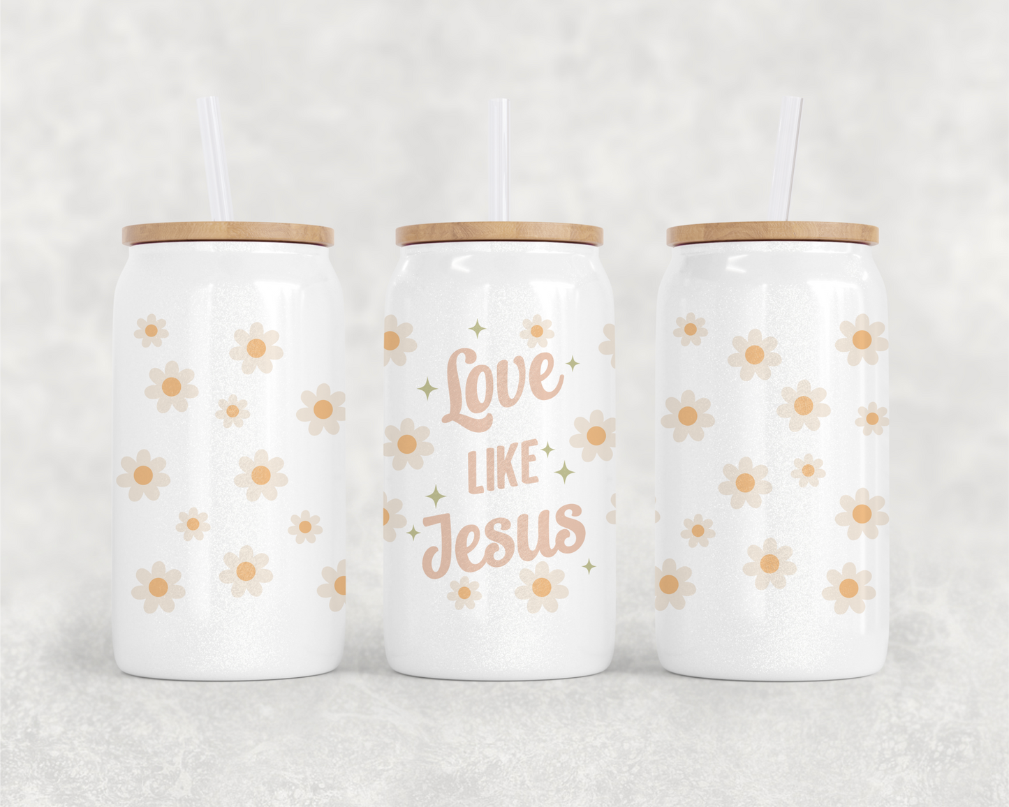 Love like Jesus Glass can