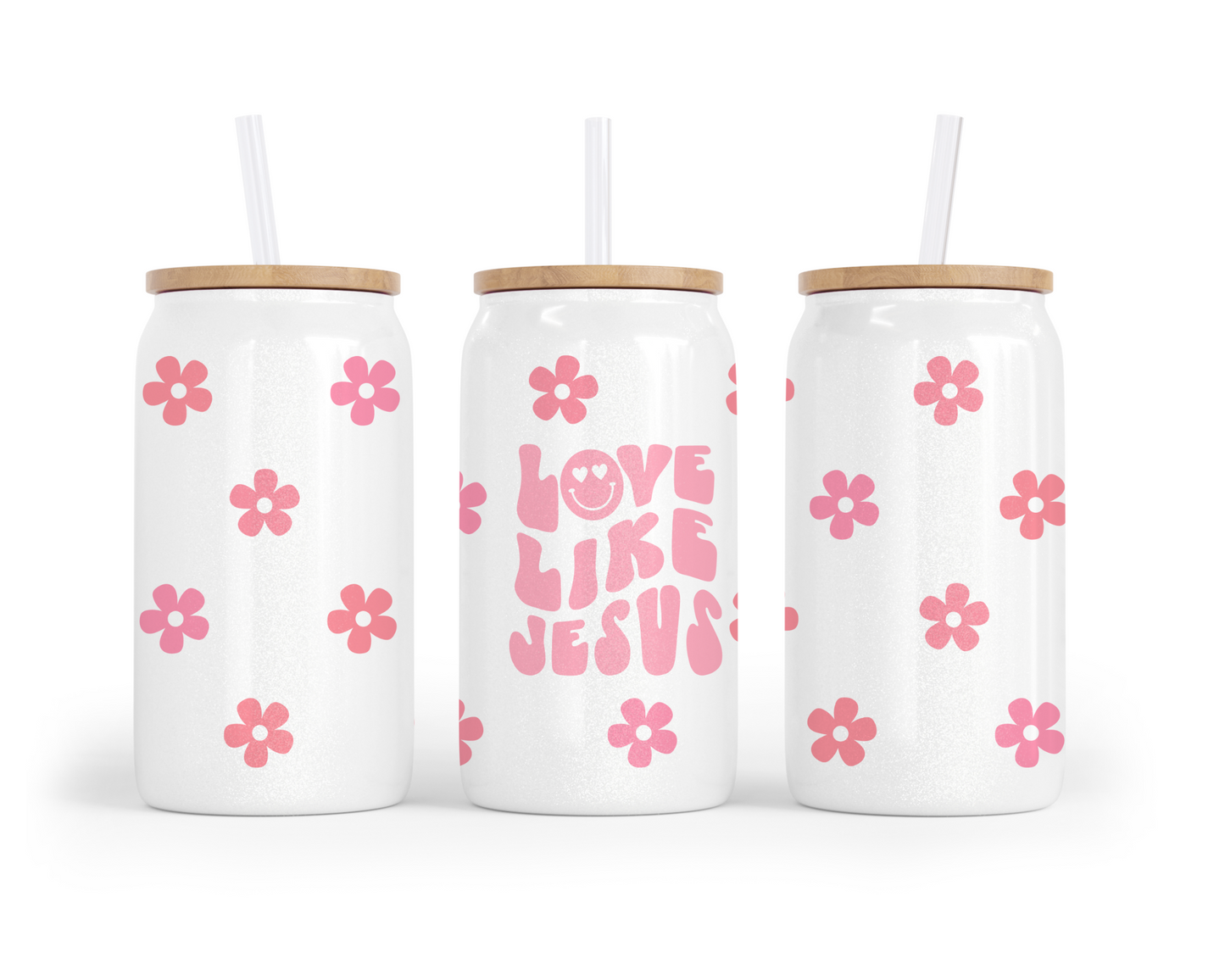 Love like Jesus Glass can