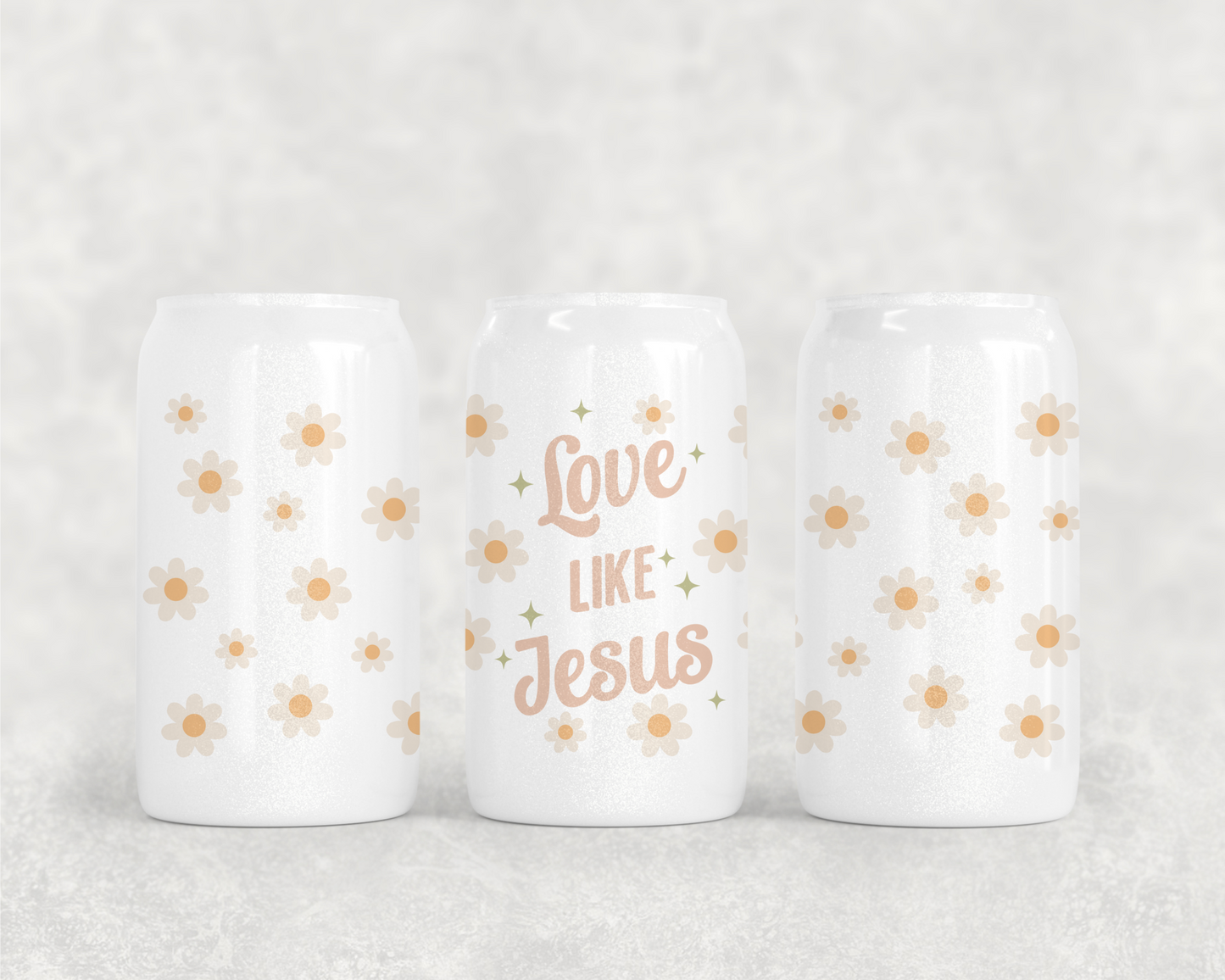 Love like Jesus Glass can