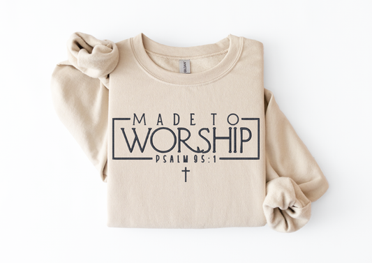 MADE TO WORSHIP ✝️ | Unisex Christian Sweatshirt